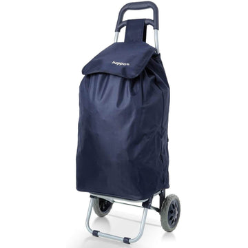 Hoppa Lightweight Shopping Trolley 2025 Model Folding 2 Wheel Large Capacity Shopper, 47 Litre